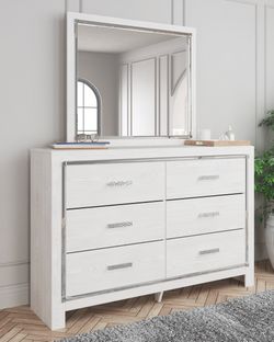 Altyra White Dresser and Mirror (Online Special Price)