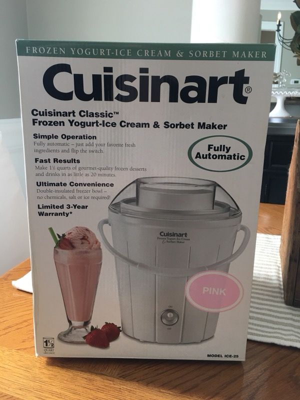 Cuisinart frozen yogurt-ice cream & sorbet maker