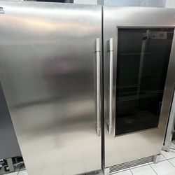 Frigidaire refrigerator and freezer64” colums 2yr warranty