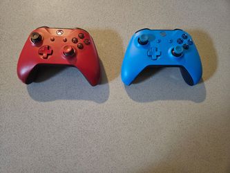 Two Microsoft Xbox One Wireless Controllers Model 1708