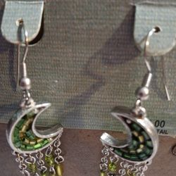Dangly Moon Earring