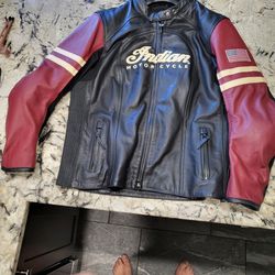 Womens -XL Indian Motorcycle- Armored  Leather Jacket  -$325. O B O .