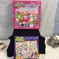 FLOOR  PUZZLE, SHOPKINS  World  Vacation  Game .