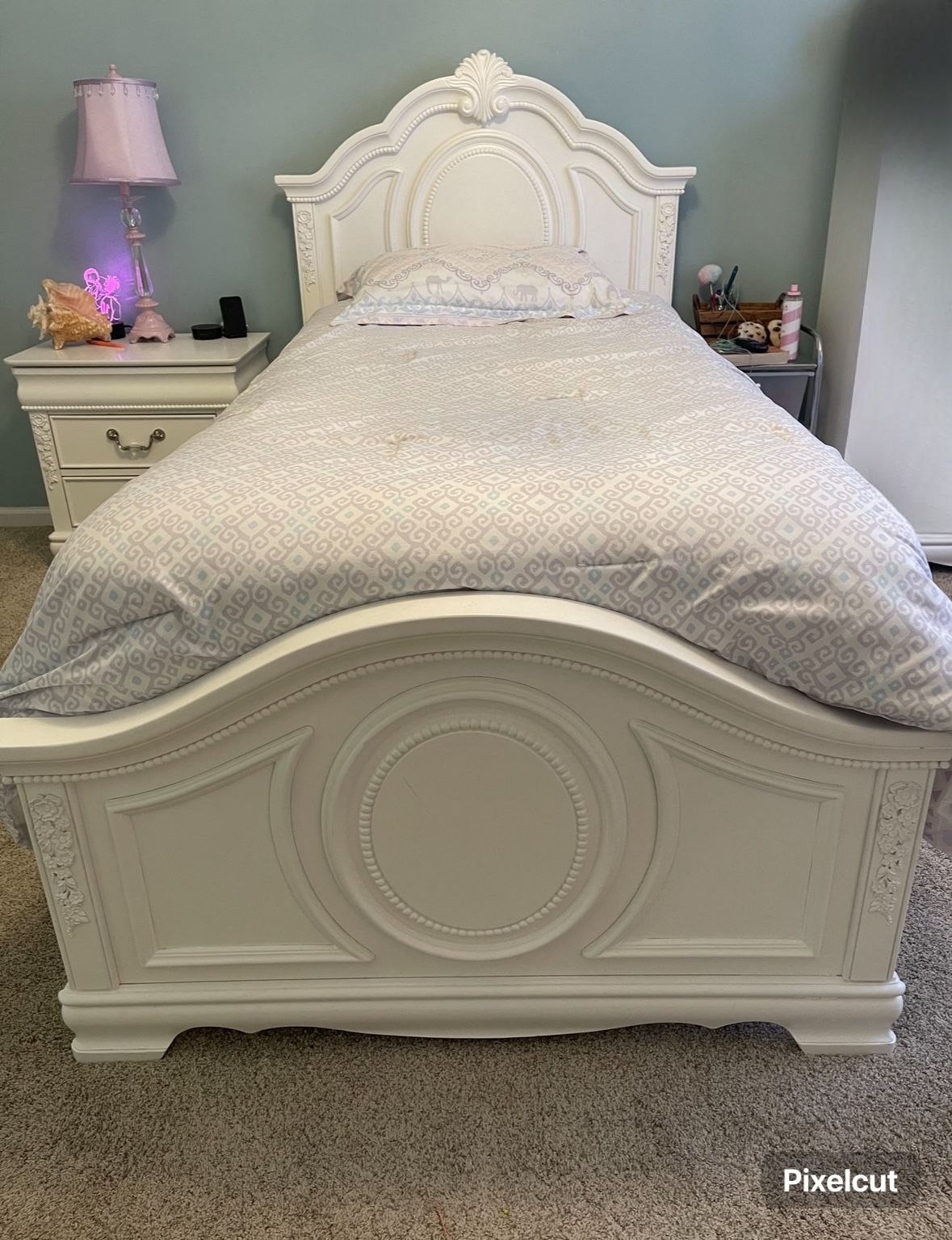 Twin Size bed With Night Stand