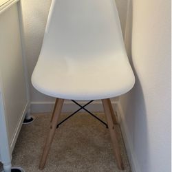Modern Plastic & Wood Chair