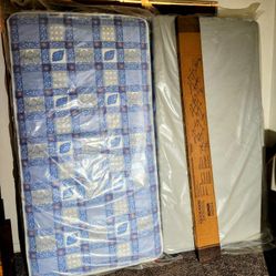 NEW - Twin Mattress Boxspring & Adjustable Bed Frame