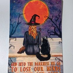 Metal Sign Into The Night We Go To Lose Our Minds Witchy Wall Art Room Aesthetic