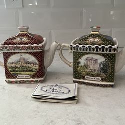 SADLER TEAPOTS SET OF TWO