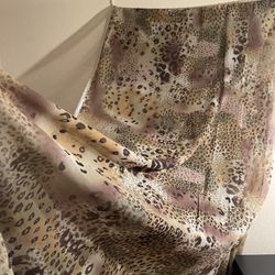 4 Yards Light Thin Georgette Animal Print Fabric 