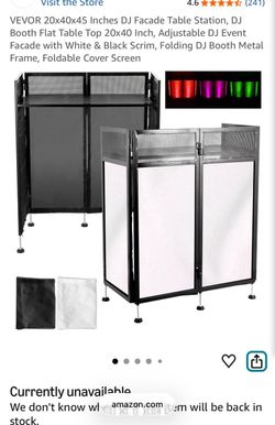 VEVOR DJ Facade Table Station Booth