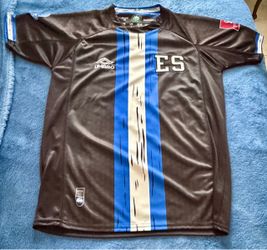 Camiseta / Jersey El Salvador Umbro Negra Franja Azul - Talla L