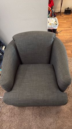 Gray spinning chair