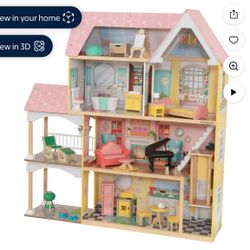 KidKraft Lola Mansion Wooden Dollhouse with 30 Accessories