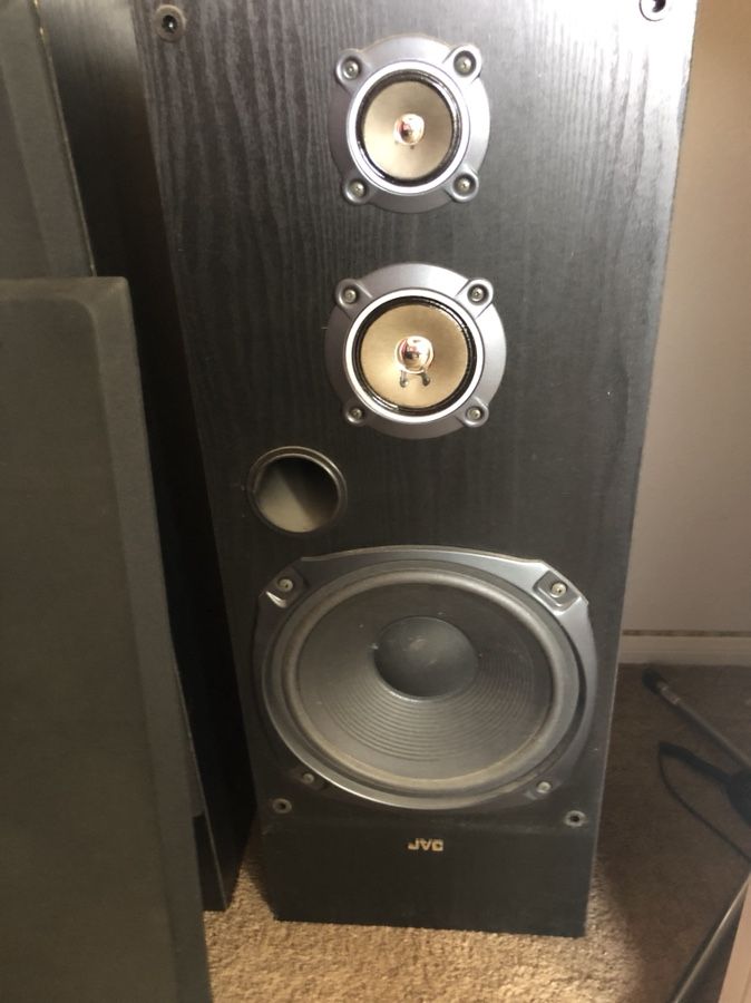 Pair of JVC SP-74BK 12” Floor Speakers