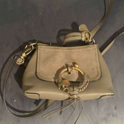 SEE by Chloe Joan Cross Body Taupe/beige  Suede Bag