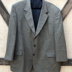 Versini Men’s Sports Jacket 100% Silk Two-Button Blazer 2XL