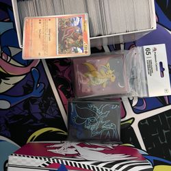 500+ Pokemon White Flare Cards Plus 1 Pack Of Deck Sleeves