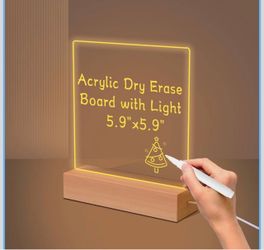 Personalized DIY Night Light Message Board with Erasable Pen,Room/Home/Office Décor,