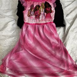 Pink Barbie dress with 'Better Together' and 4 Disney Princess Dresses