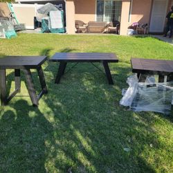 Coffee Table And 2 Matching Side Tables