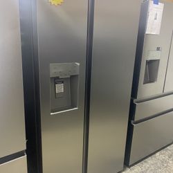 Refrigerator Side By Side Stainless Steel - Great Deal! Take It For Zero Down Ask For Details!