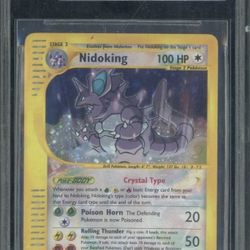 2003 Pokemon TCG Aquapolis #150 Nidoking Holo R BGS 7 NM Label Error