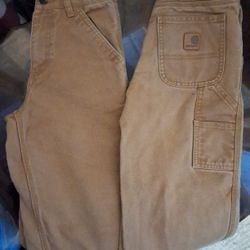 Two Pairs Of Carhartt Size 10 Kids Pants Brand New