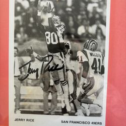 Signed Jerry Rice Pic 