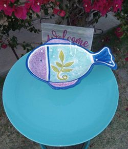 Fish Bowl Bird Feeder & Watering Saucer