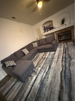 Large Gray Fabric Sectional Sofa,same day delivery,no credit needed,zero money down