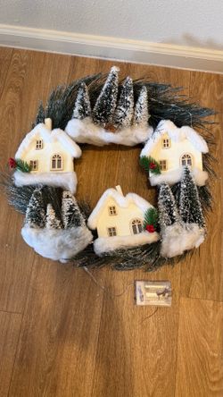 LED Pre-Lit Christmas Wreath