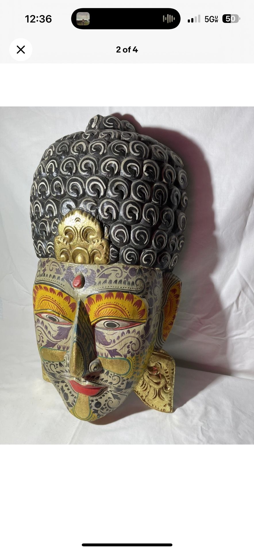 hand carved wood mask