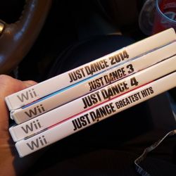 4 Nintendo Wii Games Just Dance 2014, JD4, JD3, JD GREATEST HITS 