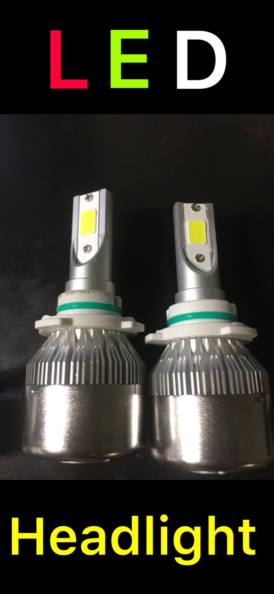 9006 HB4 LED Headlight Bulb Kit Low Beam Fog Light 60W 6000K 7600LM US Brand#GreenBoat