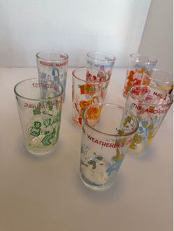 Vintage 1970s Welch's Archie Comics Jelly Jar Glasses (Set of 8)