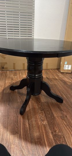 Black dining table