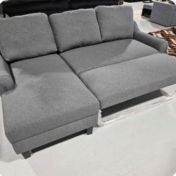 Jarreau Gray Sleeper Sofa Chaise , Furniture Livingroom Couch 