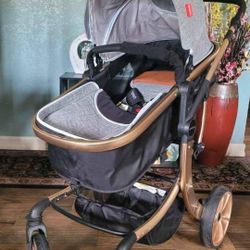 Portable Baby Stroller 3 in 1 Infant Pram Pushchair for Newborn and Toddler Foldable- Best Offers