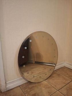 Round Frameless Wall Mirror