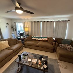 Couch Set - Three Piece City Furniture Couch Set