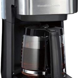 Hamilton Beach Works with Alexa Smart Coffee Maker, Programmable, 12 Cup Capacity, Black and Stainless Steel (49350) – A Certified for Humans Device