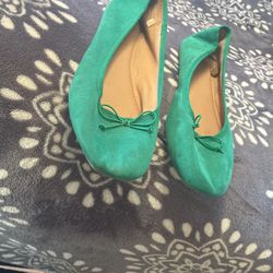 Holiday Ballerina Slip On Green Size 10