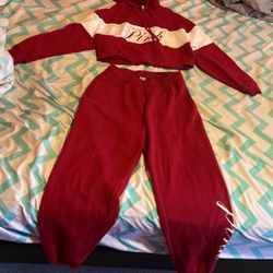 Size Small Victorias Secret Pink Set Sweatshirt And Sweatpants 