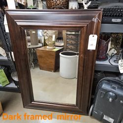 Mirror Dark wood Frame We are located at 2811 East Bell road. Another Time Around Furniture.
