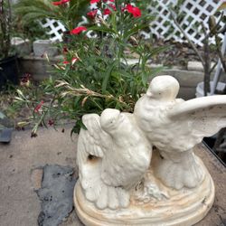 Beautiful Dove Planter With Carnation