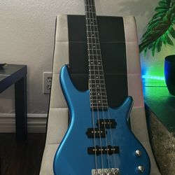 Blue Electric Bass Guitar 