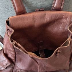 genuine leather backpack Vintage