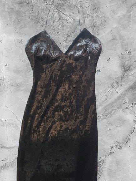 Brand New Fashion Nova Black Velvet Dress – Size S