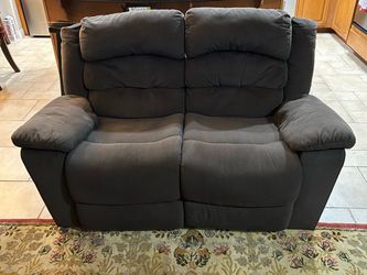 Dark Chocolate Microfiber Reclining Loveseat