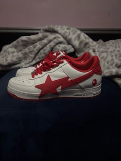 A Bathing Ape Bape Sta OS #2 White Red Size 11 Men’s